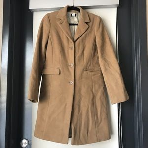 Wool Cashmere Blend J Crew Peacoat Car Coat Sz 6